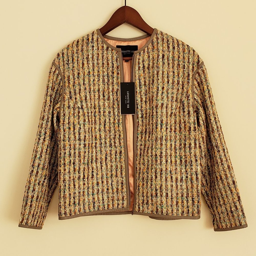 New - Lafayette 148 New York Zippered Jacket